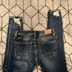 BKE Stella Mid-Rise Blue Distressed Jeans